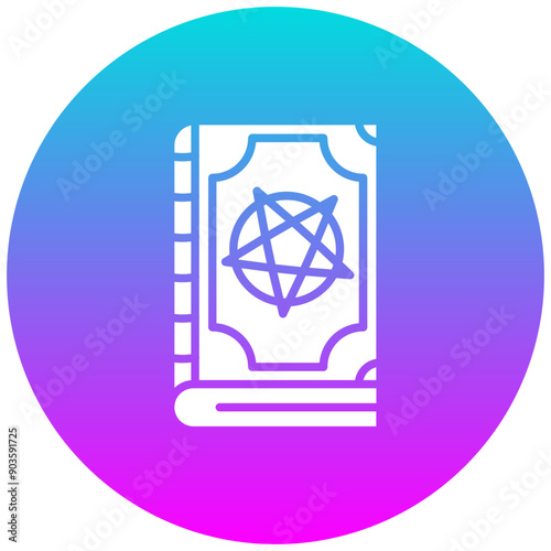 Spellbook vector icon. Can be used for Medieval iconset.
