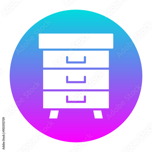 Drawers vector icon. Can be used for Business and Finance iconset.