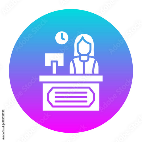 Information Desk vector icon. Can be used for Business and Finance iconset.