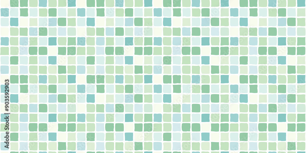 Pale blue and pastel green tiles pattern background, clean surface texture, white background