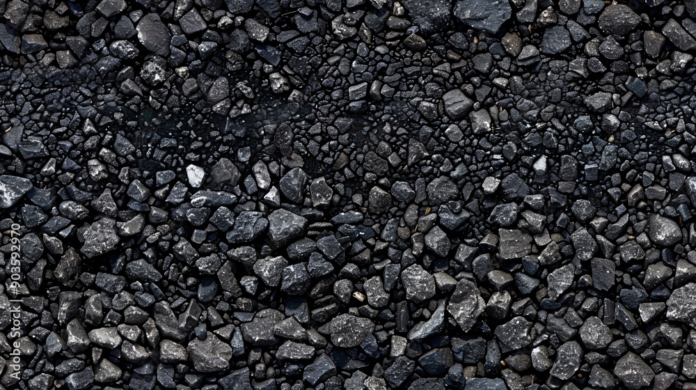 A sleek charcoal-colored pavement with gravel Asphalt Dark Texture for RoadsSoil texture background. A sleek charcoal-colored pavement with gravel Asphalt Dark Texture for RoadsSoil texture background.