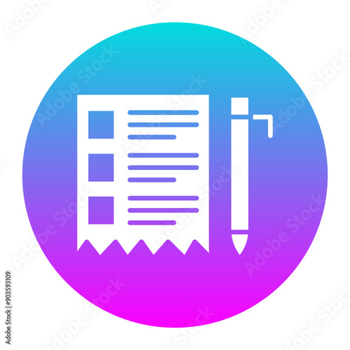 Cut List vector icon. Can be used for Home Improvements iconset.