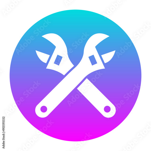 Adjustable Wrench vector icon. Can be used for Home Improvements iconset.