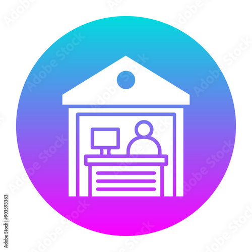 Home Office vector icon. Can be used for Home Improvements iconset.