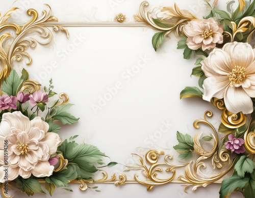 Wallpaper Mural Blooming Spring Flowers with White Copyspace Perfect Background for Inspirational Quotes and Messages Torontodigital.ca