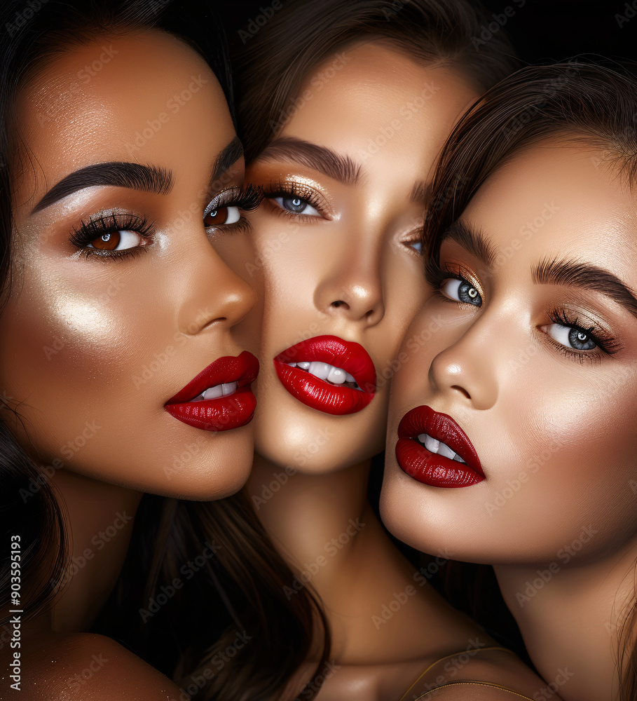 Elegant Group Portrait of Diverse Women Elegant Group Portrait of Diverse Women