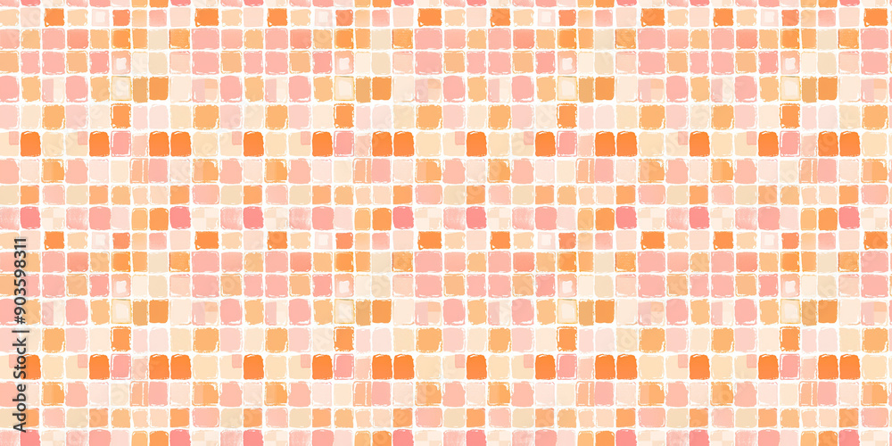 Soft orange and light pink tiles pattern background Soft orange and light pink tiles pattern background