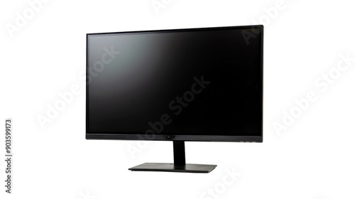 Monitor computer on transparent background
