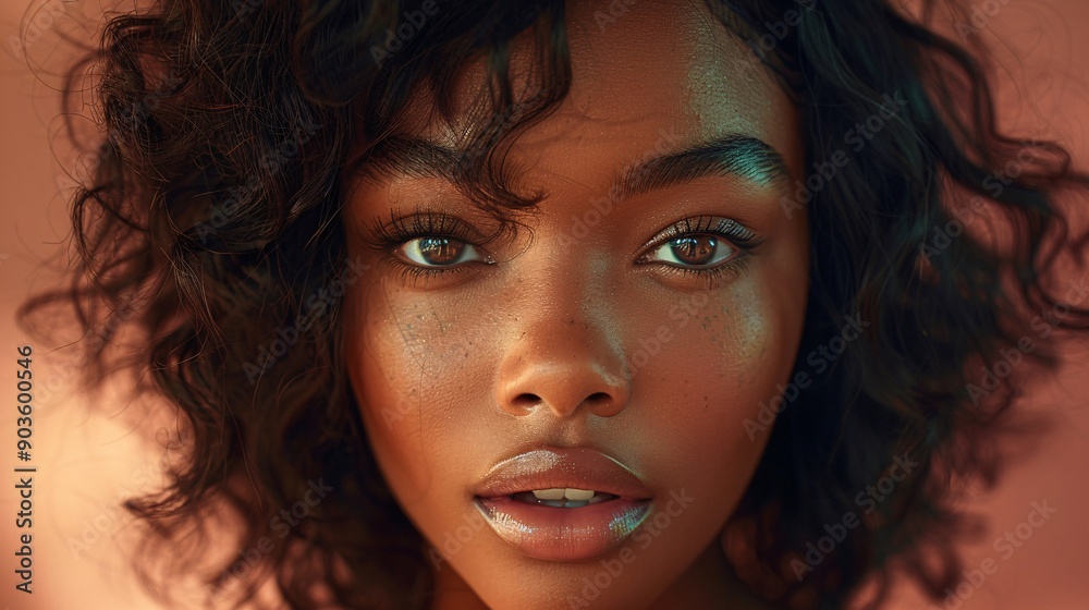 Elegant Close-Up of a Beautiful African-American Woman Elegant Close-Up of a Beautiful African-American Woman