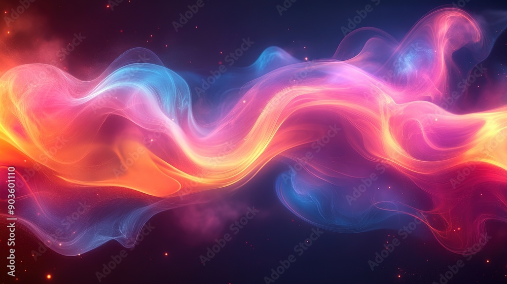 Elegant Abstract Art: Flowing Blurred Shapes of Multicolored Flames and Smoke Elegant Abstract Art: Flowing Blurred Shapes of Multicolored Flames and Smoke