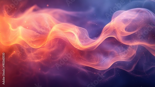 Elegant Abstract Art: Flowing Blurred Shapes of Multicolored Flames and Smoke photo