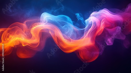 Graceful Abstract Background Featuring Blurred Colorful Flames and Smoke in Motion photo