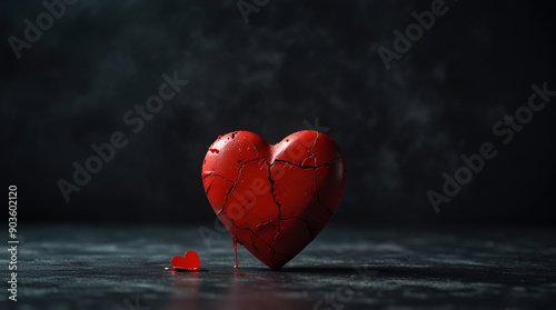 Love heart  on a pink color background.