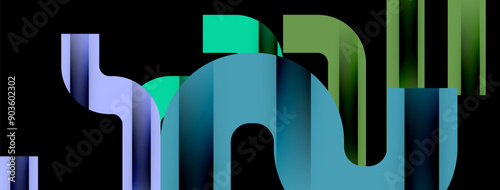 Lines, abstract letter style design background. Geometric vector Illustration For Wallpaper, Banner, Background, Card, Book Illustration, landing page