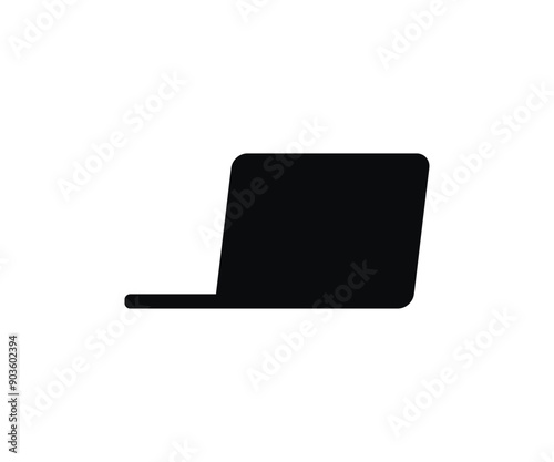 Laptop computer logo design. Laptop computer, work from home and anywhere vector design and illustration.
