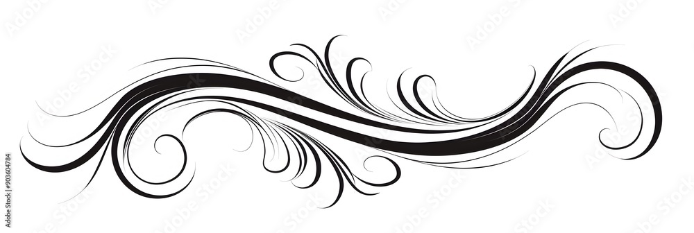 Sleek Cursive Line Art with Subtle Swirls on White Background Sleek Cursive Line Art with Subtle Swirls on White Background