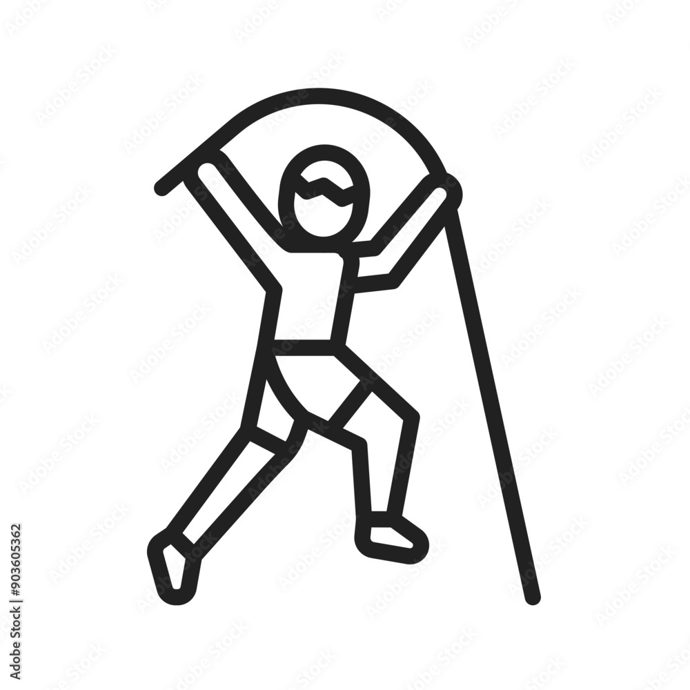 Pole Vault icon vector image. Suitable for mobile application web application and print media. Pole Vault icon vector image. Suitable for mobile application web application and print media.