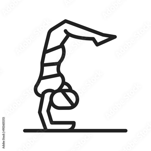 Gymnast II icon vector image. Suitable for mobile application web application and print media.