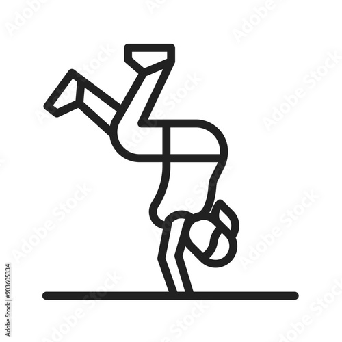 Gymnastic III icon vector image. Suitable for mobile application web application and print media.