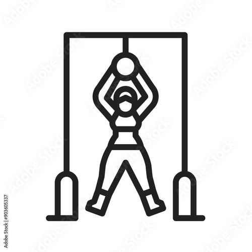 Gymnastic I icon vector image. Suitable for mobile application web application and print media.