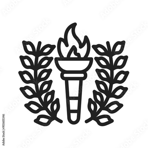 Olympic Torch icon vector image. Suitable for mobile application web application and print media.