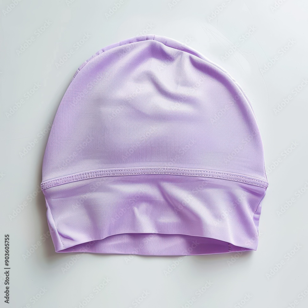 Top view of pastel purple swim cap isolated on white background Top view of pastel purple swim cap isolated on white background