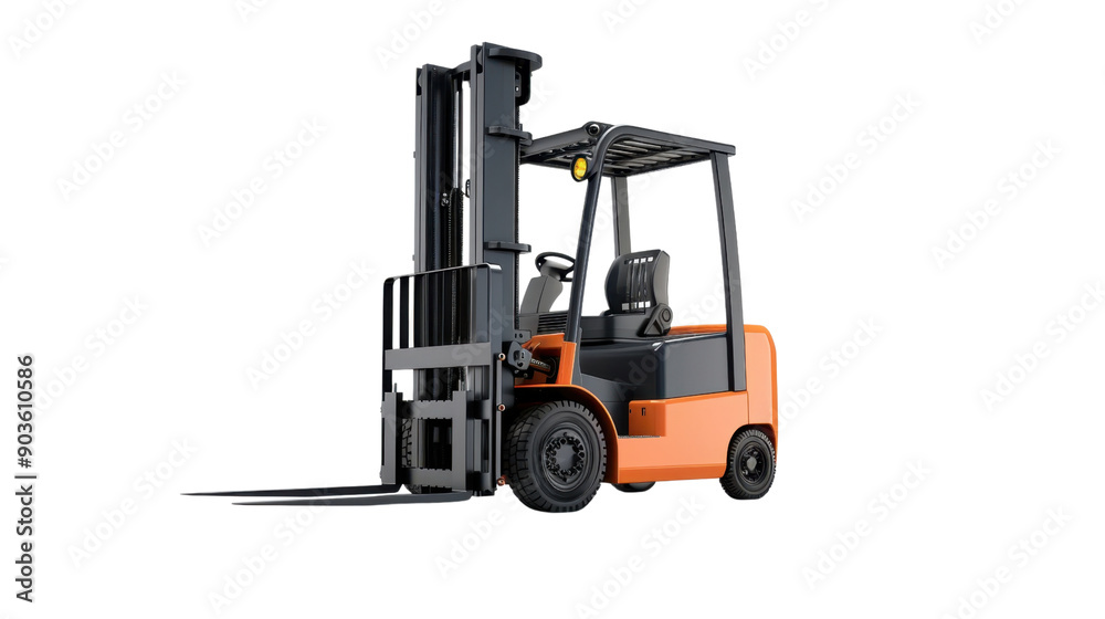 Forklift on transparent background Forklift on transparent background