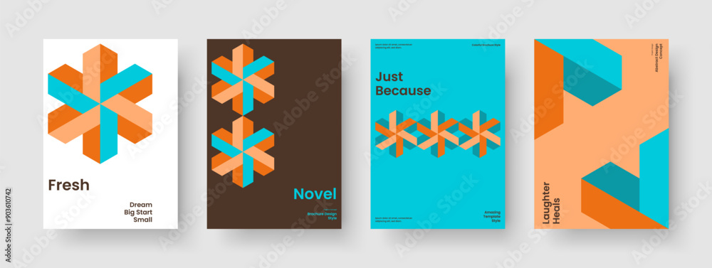 Obraz premium Abstract Book Cover Template. Isolated Flyer Design. Geometric Poster Layout. Banner. Report. Background. Business Presentation. Brochure. Pamphlet. Catalog. Notebook. Journal. Advertising