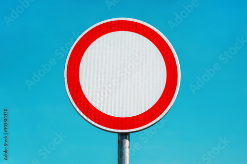 No admittance road closed traffic sign