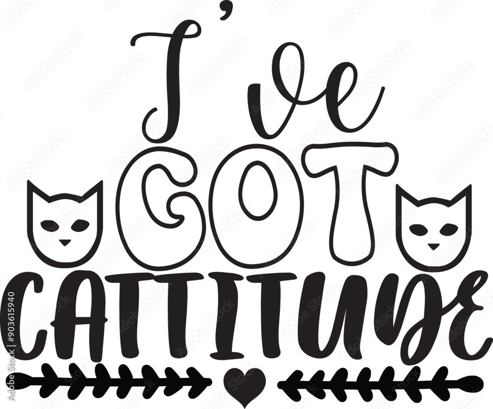 Obraz premium cat svg file