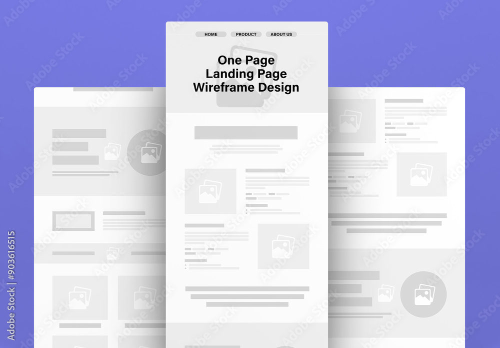 Landing Page Wireframe Template Stock Template Adobe Stock Landing Page Wireframe Template Stock Template Adobe Stock