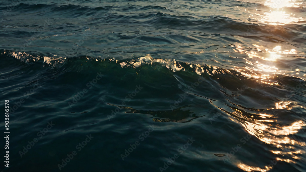 A beautiful sunset over the surface of sea water. Romantic view of the sea A beautiful sunset over the surface of sea water. Romantic view of the sea