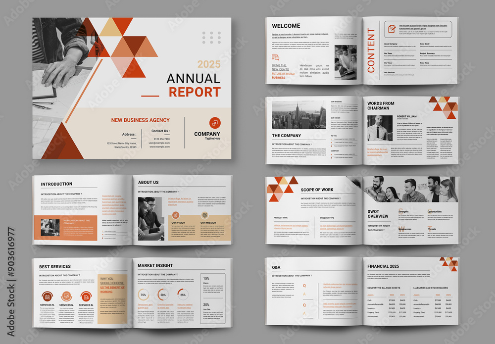 Read Annual Report Layout Stock Template | Adobe Stock