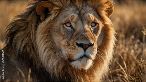 The LION king of the jungle muscular bodies, deep chests, and large head Social animals, lions live in groups 