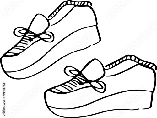 Running shoes sketch