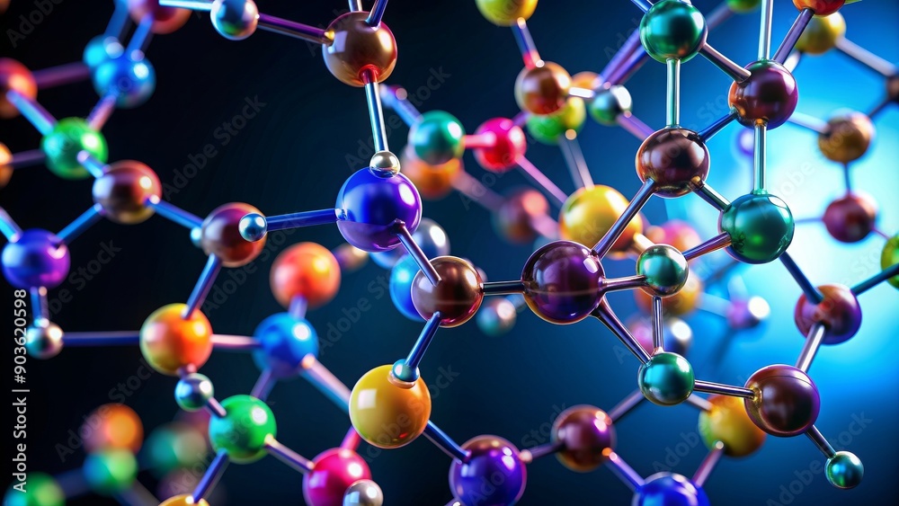 molecular structure with vibrant colors on a dark background, biotech, medical, pharmaceutical, science, technology molecular structure with vibrant colors on a dark background, biotech, medical, pharmaceutical, science, technology