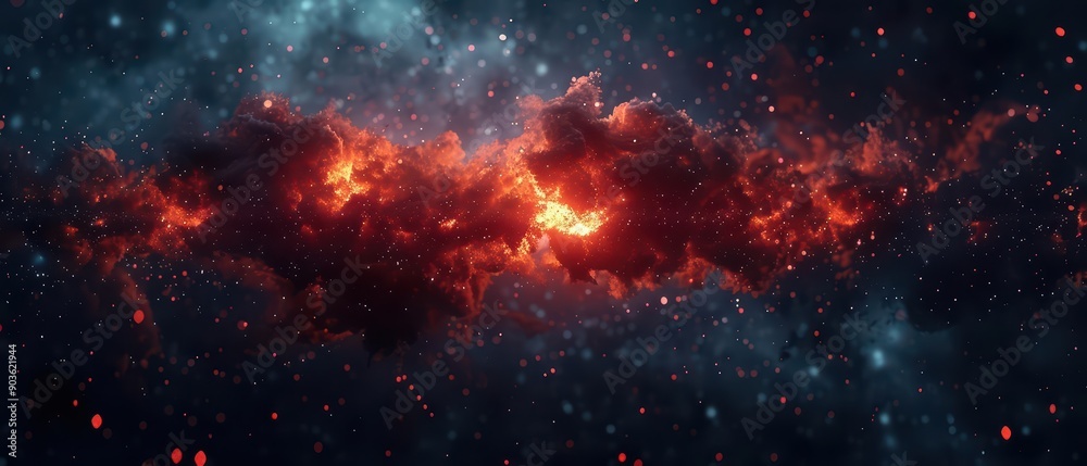 Obraz premium An ultramodern supernatural scene showcasing star formation style cosmic birth concept