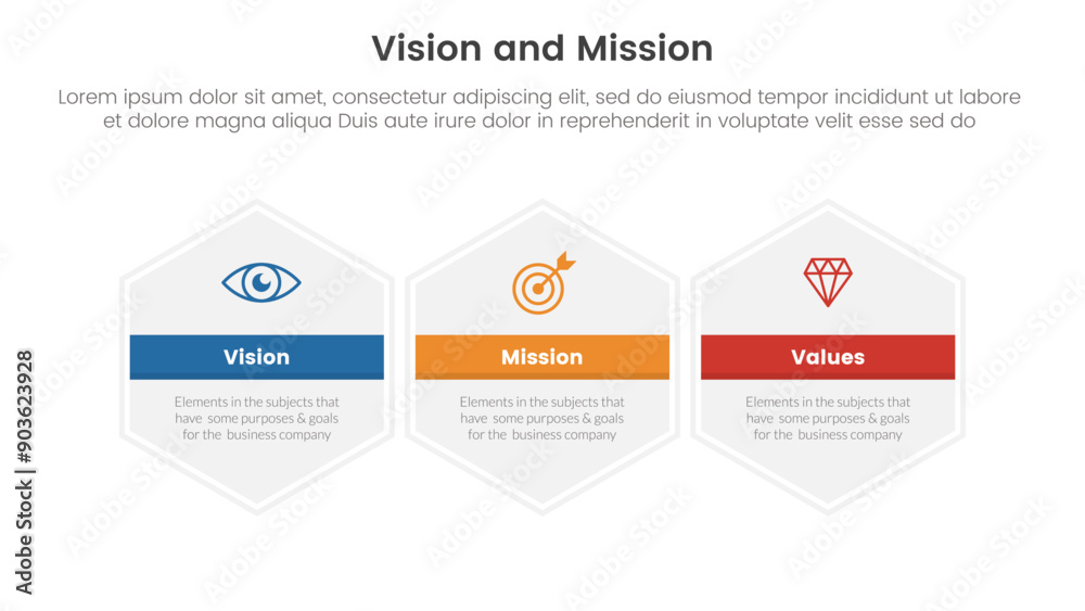 business vision mission and values analysis tool framework infographic with big circle horizontal 3 point stages for slide presentation business vision mission and values analysis tool framework infographic with big circle horizontal 3 point stages for slide presentation