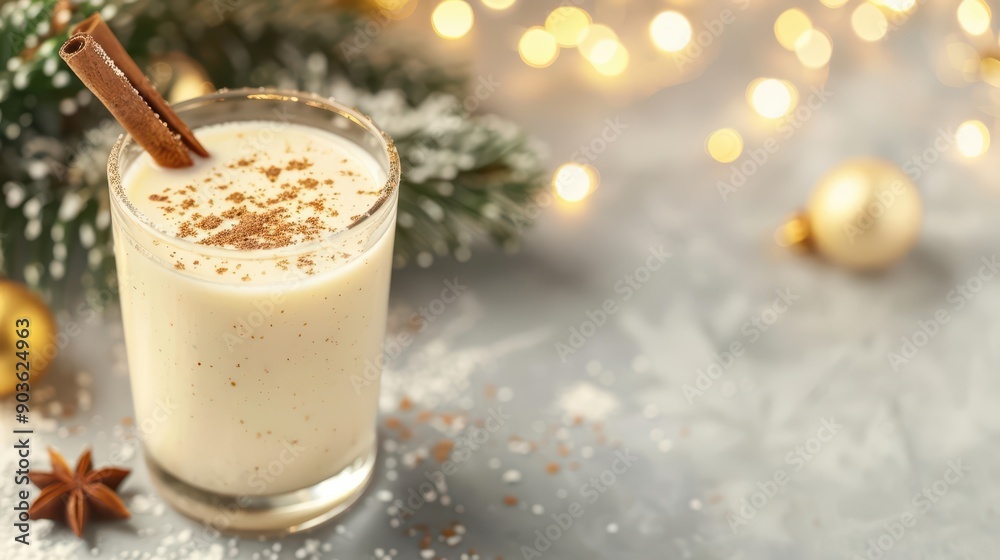 Eggnog explosion showcasing the rich and creamy holiday beverage Eggnog explosion showcasing the rich and creamy holiday beverage