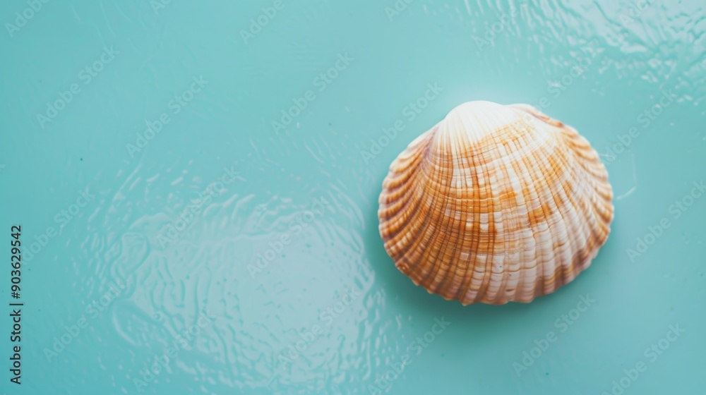 Serenity Found: Seashell on White Background Generative AI Serenity Found: Seashell on White Background Generative AI