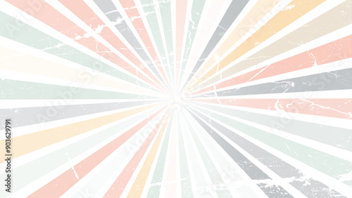 Sun ray retro background vector burst light. Sunburst retro design. Multicolor grunge concentrated line background, wallpaper illustration
