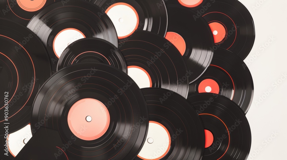 Retro Music Nostalgia Spiral Pattern Generative AI Retro Music Nostalgia Spiral Pattern Generative AI