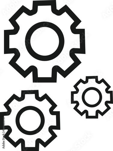 Gear icon, wheel icon, setting icon 