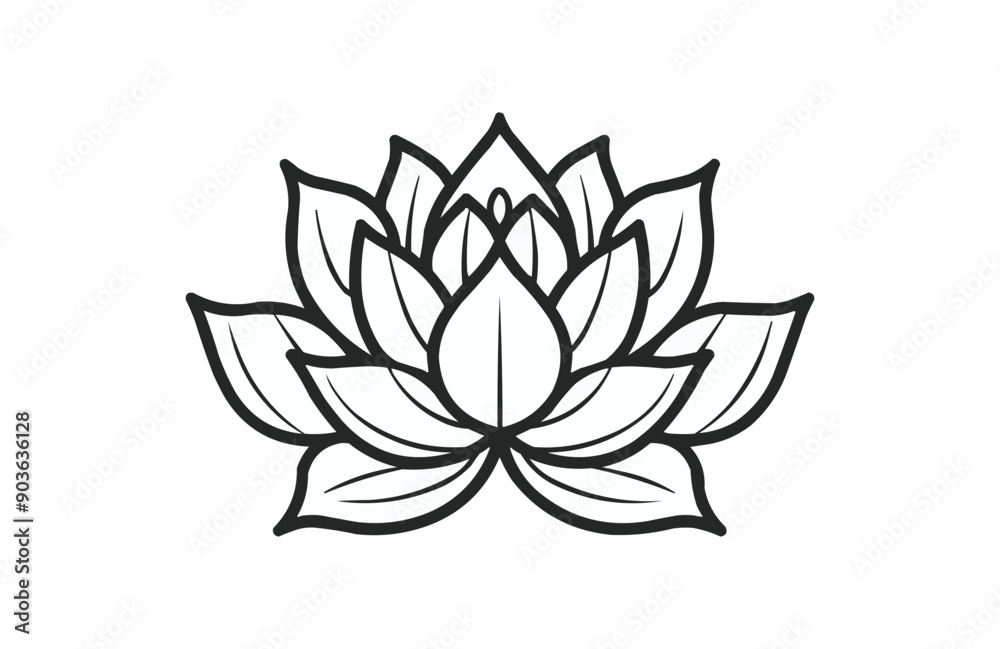 Lotus icon isolated on white background. Beautiful Lotus icon. Lotus icon isolated on white background. Beautiful Lotus icon.