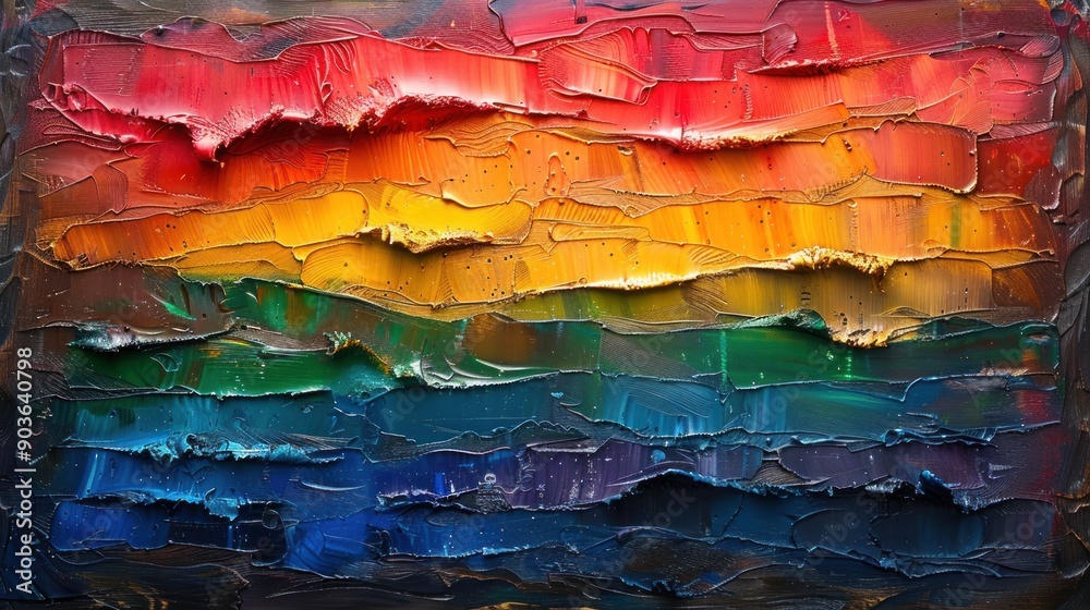 Abstract Rainbow Painting Abstract Rainbow Painting