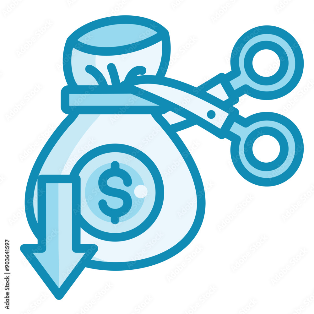 Cost Cutting Icon Cost Cutting Icon