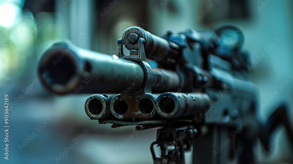 Detailed Illustration of Various Weapons in Modern and Historical Contexts