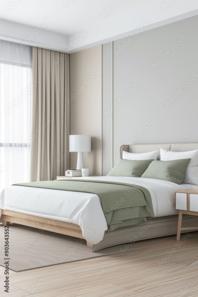 Elegant hotel room with stylish furniture, natural colors and neutral lighting. Hotel interiors decor composition. Elegant hotel room with stylish furniture, natural colors and neutral lighting. Hotel interiors decor composition.