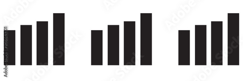 Mobile network icon set in flat isolated on white background, 4g connection vector illustration for web site or mobile app