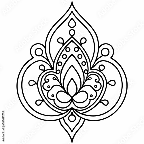hand-drawn-paisley-floral-ornament  vector